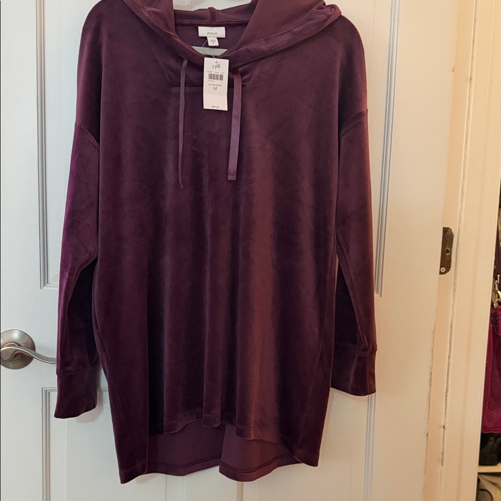 J. Jill Deep Purple Cowl Neck Sweater